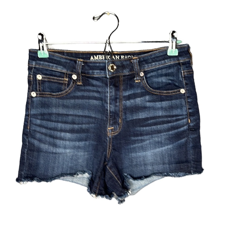 American Eagle denim hi-rise shortie size 8‎